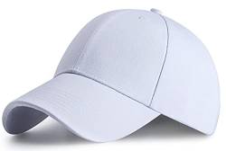 Tybiky Unisex Kappe Outdoor Baseball Cap Damen Sonnenhut Verstellbar Mützen Erwachsenen Mütze Casual Cool Mode Baseballmütze Hip Hop Flat Hüte Herren Baseballkappe, Weiß von Tybiky