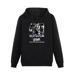 40 Years of Fast and Furious Paul Walker Signature Thank You for The Memories Black Hoodies Printed Sweatshirt Graphic Mens Pullover Hooded S von Tylko