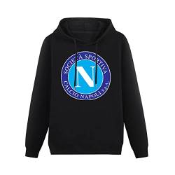 Tylko Napoli SSC Retro Crest Black Hoodies Printed Sweatshirt Graphic Mens Pullover Hooded XL von Tylko