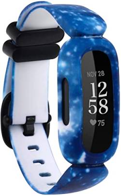 Tyogeephy Kompatibel mit Silikon Printing Sport Armband Einstellbar Ersatz Armband Fitbit Ace 3 for Kids Smart Watch von Tyogeephy