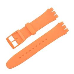 Tyogeephy Kompatibel mit Swatch 16mm 17mm 19mm 20mm Armband, Silikon Sport Ersatzarmband für Swatch Damen Herren von Tyogeephy