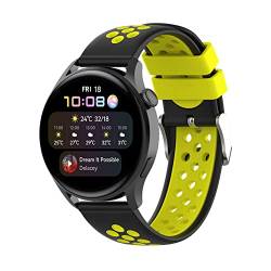 Tyogeephy Uhrenarmband Kompatibel mit Huawei Watch GT Runner/Watch GT 3 46MM/Watch 3/Watch 3 pro/Watch GT2 pro, 22MM Silikon Ersatz Armband von Tyogeephy