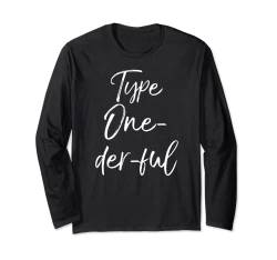 Typ One-der-ful Shirt für Kinder, niedliches Typ 1, Diabetes, Kleinkind Langarmshirt von Type 1 Diabetes Awareness Shirts Design Studio