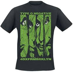 Type O Negative Faces Männer T-Shirt schwarz L 100% Baumwolle Band-Merch, Bands von Type O Negative