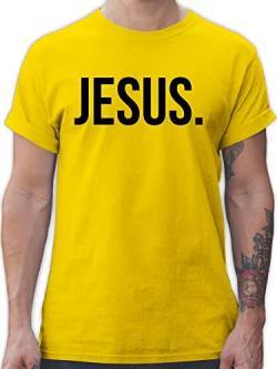 Herren T-Shirt - Statement Glaube Religion - Jesus Christus - XL - Gelb - Jesus. t Shirt christlich Tshirts christliche t-Shirts christlicher Tshirt christliches jesús Aufschrift von TypoT