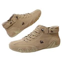 Tytlyworth Italienische Schuhe für Herren, Atmungsaktive Magic Sticker Unisex Outdoor-Schuhe, Hohe Chukka-Stiefel für Camping und Wandern, Schuhe für Herren von Tytlyworth