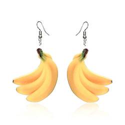 U/K Obst Ohrringe baumeln Ohrringe für Frauen Mädchen Acryl Ohrring Schmuck - Banane praktisch und beliebtzuverlässig von U/K