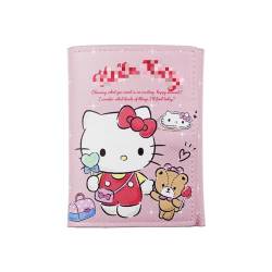 U-CHYTY Cartoon Kitty Geldbörse rosa Cartoon PU Geldbörse mit Kartenfach Kawaii Brieftaschen Kreditkarte für Teenager Mädchen, Wallet 2, Niedlich von U-CHYTY
