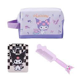 U-CHYTY Cartoon Kitty Make-up-Tasche Kitty Kosmetikkoffer mit Kompaktspiegel Kitty Haarbürste Kitty Kapazität Tasche für Frauen Mädchen, Kuro, Cartoon von U-CHYTY