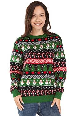 U LOOK UGLY TODAY Hässlicher Weihnachtspullover, Unisex Lustiger Chunky Fair Isle Gestrickter Festlicher Pullover für Party Get Your Fairisle Freak On 3XL von U LOOK UGLY TODAY