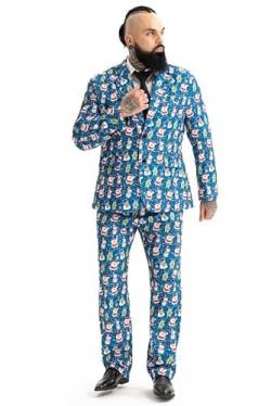 U LOOK UGLY TODAY Weihnachtsanzug Party Mens Funny Xmas Jacket Kostüm, Novelty Weihnachtsanzug Outfit L von U LOOK UGLY TODAY