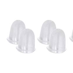 100 Stück Gummi-Ohrstecker-Kappen aus klarem weichem Silikon, antiallergisch, Sicherheits-Stopper, Ohrstöpsel stark und langlebig von U-M
