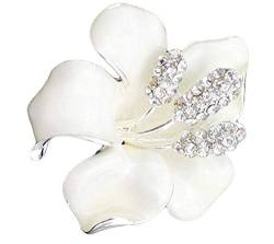 PULABO Persönlichkeit Lilie Blumen Frauen Brosche Strass bedeckt Schals Schal Clip für Frauen Damen praktisch und beliebt Robust von U-M