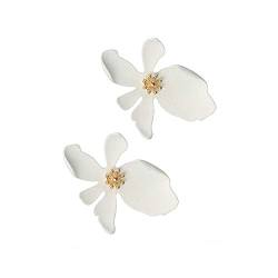 PULABO Übertreiben Sie Blumen- Form- Bolzen- Ohrringe Für Frauen- Elegantes Ohrring Accessorieswhite nützliches Gut Gebräuchlich Kreative von U-M