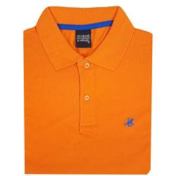 Poloshirt für Herren, kurze Ärmel, einfarbig, U.S. Grand Polo M L XL XXL XXXL, Orange, 56 von U.S. Grand Polo Equipment & Apparel