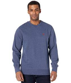 U.S. Polo Assn. Pop Over Crew Neck Fleece Rinse Blue Heather XL von U.S. POLO ASSN.