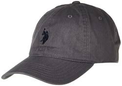 U.S. Polo Assn. Herren Baumwolle, verstellbar, Gebogene Krempe, gesticktes kleines Pony-Logo Baseballkappe, Slate, Einheitsgröße (6er Pack) von U.S. Polo Assn.