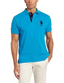 U.S. Polo Assn. Herren Poloshirt Kurzarm mit Applikation, blaugrün, Klein von U.S. Polo Assn.