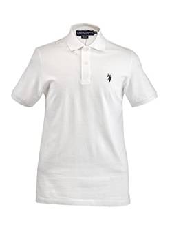 U.S. Polo Assn. Men's Solid Polo With Small Pony, White/Black, Large von U.S. Polo Assn.