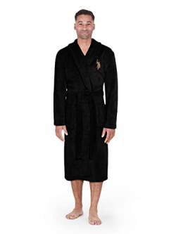 U.S. Polo Assn. Men's Super Soft Plush Robe, Size Large/X-Large, Black von U.S. Polo Assn.