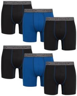 U.S. Polo Assn. Men's Underwear - Performance Boxer Briefs (6 Pack), Size XX-Large, Black/Black/Blue von U.S. Polo Assn.