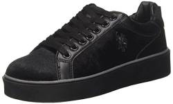 U.S. Polo Assn. Selima1 Velvet, Sneaker mit niedrigem Kragen für Damen, Schwarz, 41 EU von U.S. Polo Assn.