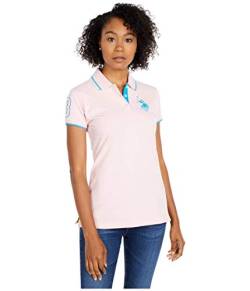 U.S. Polo Assn. Solid Pique Polo Shirt Natural Pink SM von U.S. Polo Assn.