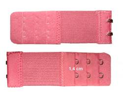 U.W. BH Verlängerung 2 Haken 3 Reihen Verschluss Gummi Erweiterung um 6-13 cm (Pink), 3,2 cm breit, 9,5 cm lang von U.W.