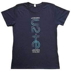 U2 Herren I+e 2018 Tour Dates T-Shirt Marineblau, Marineblau, Klein von U2