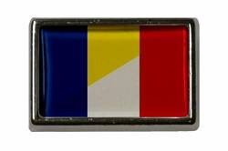 U24 Pin Rumänien-Frankreich Flaggenpin Anstecker Anstecknadel Fahne Flagge von U24