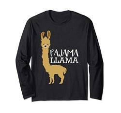 Fun and Cute Pajama Llama Bed Time Pyjama Geschenk Langarmshirt von UAB KIDKIS