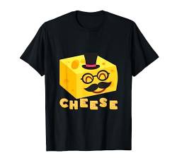 Käse mit Hut & Schnurrbart Lustiges Geschenk Fun T-Shirt von UAB KIDKIS