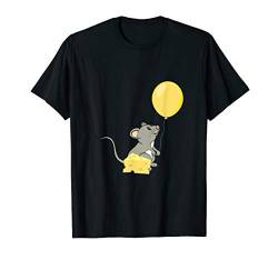 Maus, spielt mit einem Ballon & Käse-Kuchen Fun T-Shirt von UAB KIDKIS