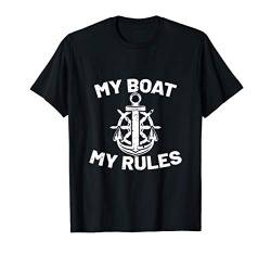 Mein Boot meine Regeln! Freizeitkapitän Fun T-Shirt von UAB KIDKIS