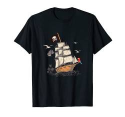 Piratenschiff Boot Flaggen Lustiges Geschenk Fun T Shirt von UAB KIDKIS