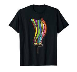 Regenbogen mehrfarbige Roller Maler Geschenk T Shirt T-Shirt von UAB KIDKIS