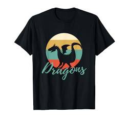 Retro Vintage Fierce Dragons mythisches lustiges Geschenk T-Shirt von UAB KIDKIS