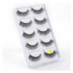 UAMOU 10/50/100 Boxen Nerz Wimpern Flauschige 3D Nerz Wimpern Make-Up Natürliche Lange Volumen Falsche Wimpern Bulk Faux Cils Custom Cheerfully (Color : 5 Pairs X03, Size : 100 Boxes) von UAMOU