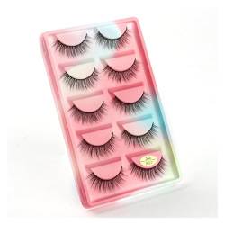 UAMOU 10/50/100 Boxen Nerz Wimpern Flauschige 3D Nerz Wimpern Make-Up Natürliche Lange Volumen Falsche Wimpern Bulk Faux Cils Custom Cheerfully (Color : 5 Pairs X07CS, Size : 100 Boxes) von UAMOU