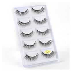 UAMOU 10/50/100 Boxen Nerz Wimpern Flauschige 3D Nerz Wimpern Make-Up Natürliche Lange Volumen Falsche Wimpern Bulk Faux Cils Custom Cheerfully (Color : 5 Pairs X10, Size : 100 Boxes) von UAMOU