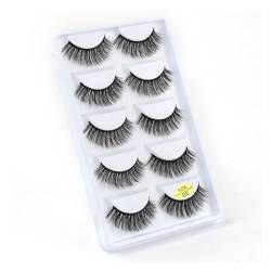 UAMOU 10/50/100 Boxen Nerz Wimpern Flauschige 3D Nerz Wimpern Make-Up Natürliche Lange Volumen Falsche Wimpern Bulk Faux Cils Custom Cheerfully (Color : 5 Pairs X25, Size : 100 Boxes) von UAMOU