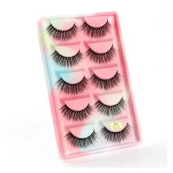 UAMOU 10/50/100 Boxen Nerz Wimpern Flauschige 3D Nerz Wimpern Make-Up Natürliche Lange Volumen Falsche Wimpern Bulk Faux Cils Custom Cheerfully (Color : 5 Pairs X25CS, Size : 100 Boxes) von UAMOU