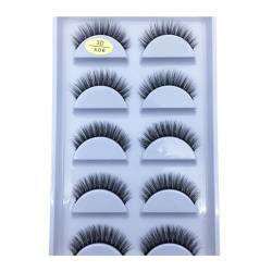 UAMOU 10/50 Boxen 37 Stil 5 Paar Natürliche 3D Falsche Wimpern Make-Up Gefälschte Wimpern Faux Cils Make Up Schönheit Maquillaje Cheerfully (Color : 5Pairs X06, Size : 10 Boxes 50Pairs) von UAMOU