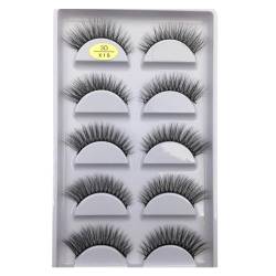 UAMOU 10/50 Boxen 37 Stil 5 Paar Natürliche 3D Falsche Wimpern Make-Up Gefälschte Wimpern Faux Cils Make Up Schönheit Maquillaje Cheerfully (Color : 5Pairs X16, Size : 20 Boxes 100Pairs) von UAMOU