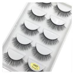 UAMOU 10/50 Boxen 5 Paar 3D Nerz Falsche Wimpern Weiche Wimpern Make-up Wimpern Faux Cils Cilios Maquiagem Cheerfully (Color : 5Pairs G805, Size : 100 Boxes 50 Pairs) von UAMOU