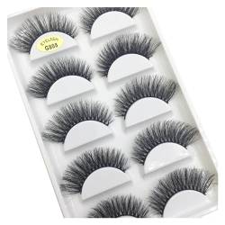 UAMOU 10/50 Boxen 5 Paar 3D Nerz Falsche Wimpern Weiche Wimpern Make-up Wimpern Faux Cils Cilios Maquiagem Cheerfully (Color : 5Pairs G808, Size : 100 Boxes 50 Pairs) von UAMOU