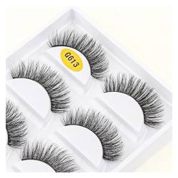 UAMOU 2/20/100 Boxen Nerz Wimpern Wimpern 5 paar Natürliche Lockige Gefälschte Wimpern Dicke Maquiagem Lash Verlängerung Make-Up-Tools Cheerfully (Color : 5 pairs G613, Size : 100 boxes) von UAMOU