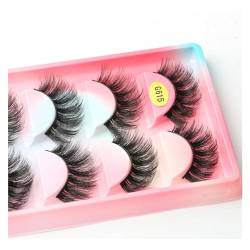 UAMOU 2/20/100 Boxen Nerz Wimpern Wimpern 5 paar Natürliche Lockige Gefälschte Wimpern Dicke Maquiagem Lash Verlängerung Make-Up-Tools Cheerfully (Color : 5 pairs G615CS, Size : 10 boxes) von UAMOU