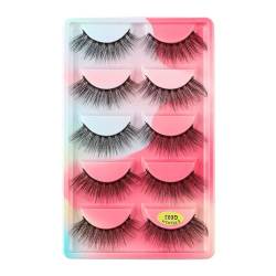 UAMOU 2/50/100 Boxen Nerz Wimpern falsche Wimpern 3D natürliche Faux Wimpern Weiche Wimpernverlängerung Make-up G600 Cheerfully (Color : 5 Pairs G603CS, Size : 100 Boxes) von UAMOU