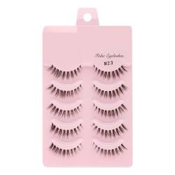 UAMOU 2-50 Boxen Manga Lashes Falsche Wimpern Puppe Koreanische Natürliche Anime Wimpern Stachelige Dicke Faux Nerz Wimpern Streifen Make-Up Cheerfully (Color : M23, Size : 10 boxes) von UAMOU